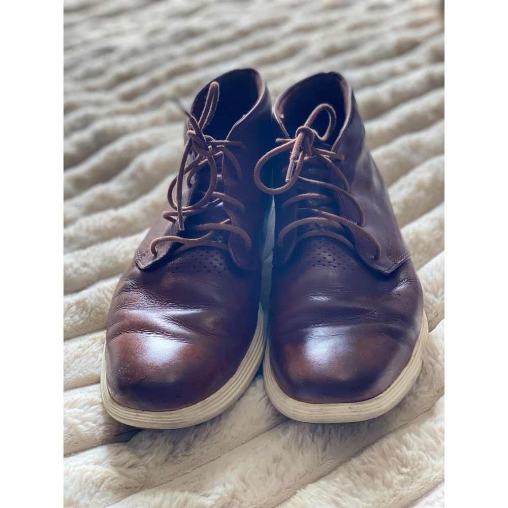 Cole Haan Grand OS Tour Chukka Boots Mens Size 10  Brown Leather Lace Up